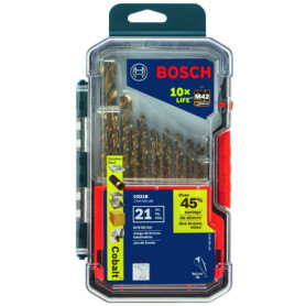 Bosch CO21B - Lot de 21 Forets en Cobalt M42 pour Métaux Durs