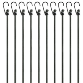 Cordon Élastique PRETEX avec Crochets - Lot de 24 Tendeurs pour Camping et Déménagement