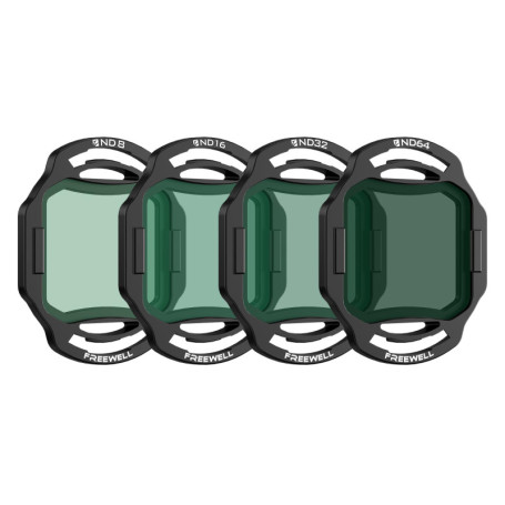 Freewell Kit de 4 Filtres ND pour DJI O4 Air Unit Pro - ND8, ND16, ND32, ND64