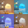 Diboniur Veilleuse Bébé Nuage Veilleuse Enfant Rechargeable, 7 Couleurs 3 Luminosité, Veilleuse Bebe Maternité, Lampe de Chevet 