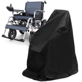 Housse de Protection Imperméable pour Fauteuil Roulant Électrique - Noir