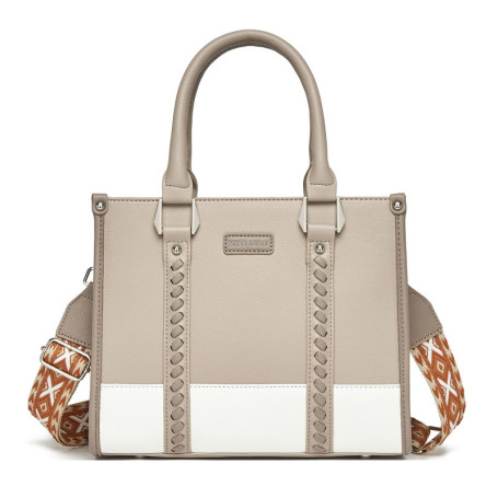 Sac Cabas Miss Lulu en PU avec Sangle Tressée - Idéal pour le Quotidien