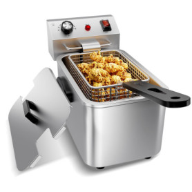 Friteuse Électrique Professionnelle Inox 4L avec Thermostat TAIMIKO