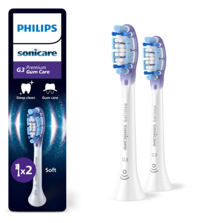 Philips Sonicare G3 Premium - Têtes de brosse à dents pour gencives, lot de 2