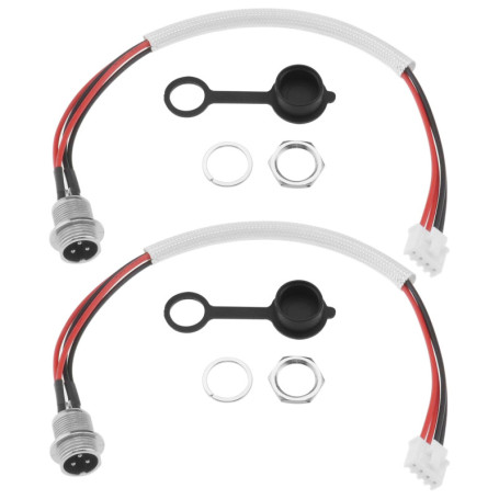 Ensemble de 2 Connecteurs de Charge 3 Broches pour Hoverboard - Accessoires de Remplacement