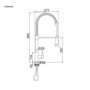 Robinet de Cuisine Ibergrif avec Douchette Extractible en Acier Inoxydable