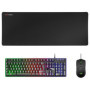 Kit Gaming Mars Gaming MCPX - Clavier Rétroéclairé, Souris 10000 DPI et Tapis XXL