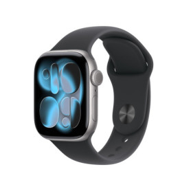 Apple Watch Series 11 - Montre Connectée GPS 42 mm Gris Sidéral avec Bracelet Sport Noir
