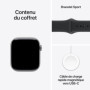 Apple Watch Series 11 - Montre Connectée GPS 42 mm Gris Sidéral avec Bracelet Sport Noir