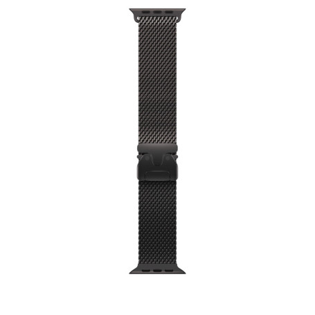Bracelet Milanais en Titane pour Apple Watch - 49 mm - Noir - Taille Small