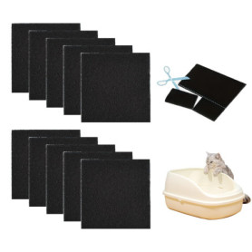 Filtre à Charbon Actif pour Litière de Chat - 10 Pièces Anti-Odeur
