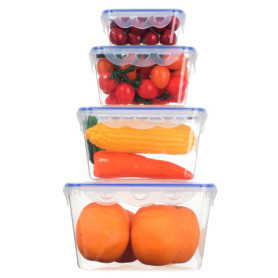 Ensemble de 4 Boîtes de Conservation Alimentaire Hermétiques Cozary