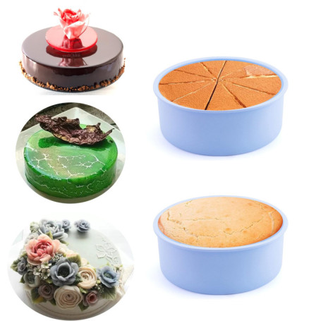 Moules à Gâteau en Silicone 15 cm - Lot de 2, Anti-adhésifs