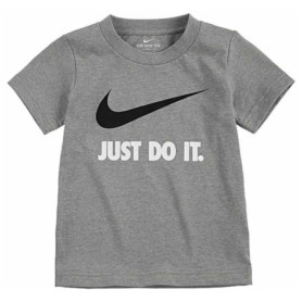 T-Shirt Nike Swoosh JDI Gris pour Enfant - Manches Courtes 3-4 Ans