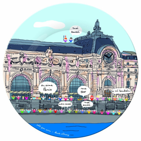 Assiette à Dessert Multicolore Musée d'Orsay pour Enfants
