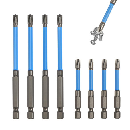 Jeu d'Embouts Magnétiques en Acier Alliés pour Électriciens - 8 Pièces