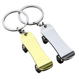 Ensemble de 2 Porte-Clés Skateboard en Métal Durable
