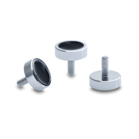 Pack de 5 Aimants Néodyme avec Tige Filetée - Force 8 kg, D.22 mm