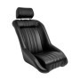 Siège Sport Auto-Style Classic en Simili Cuir Noir avec Dossier Fixe