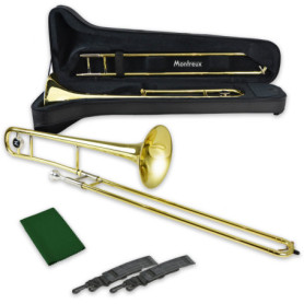 Trombone Montreux Student Sib pour Débutants avec Étui et Embouchure 12C