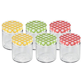 Lot de 6 bocaux hermétiques en verre 200 ml - Tescoma della Casa