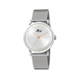 Montre Analogique Résistante à l'Eau LOTUS en Argent