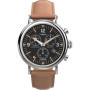 Montre Chronographe Timex Waterbury pour Homme - Cuir Marron et Cadran Noir