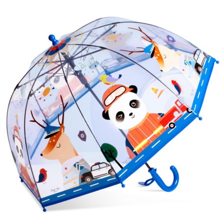 Parapluie Transparent Rhomba pour Enfants - Dôme Mignon et Léger, Sécurisé et Pratique