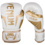 Gants de Boxe Venum Elite Blanc/Or - 12 Oz pour Entraînement Intensif