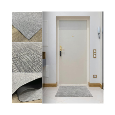 Tapis en Vinyle Tressé Antidérapant - 70 x 100 cm - Idéal pour Intérieur et Extérieur