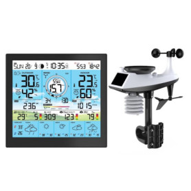 Station Météo Wi-Fi Raddy WF-120P avec Écran Couleur et Capteur 7-en-1