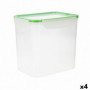 Boîte à lunch hermétique Quid Greenery Transparent Plastique (4,7 l) (Pack 4x) 89,99 €