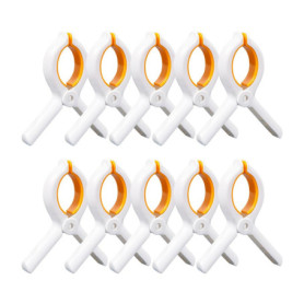 KBRPEY 10 Pinces à Linge Grandes Ovales - Clips Robustes et Résistants