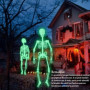 Squelette Fluorescent Halloween Suspendu - 2 Pièces Lumineuses 150cm et 90cm