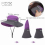 Chapeau de Soleil Pliable à Large Bord pour Femmes - Protection UV - Violet