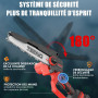 TEENO Tronçonneuse électrique, Tronçonneuse électrique 2 en 1, perche télescopique - détachable - Réglage à 180°, 6 pouces, 2 x 