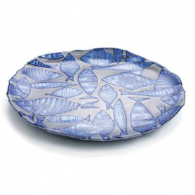 Assiette plate Quid Mar de Viento Bleu verre (Ø 32 cm) (Pack 6x) 128,99 €