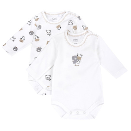 Body Bébé Manches Longues en Coton Doux - Lot de 2 Chicco