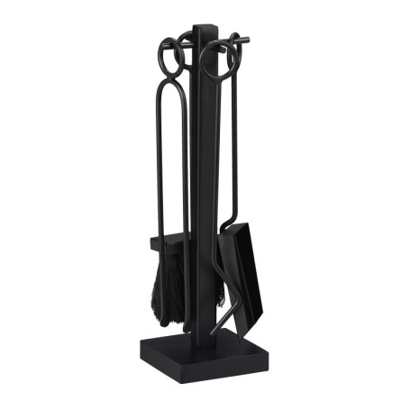 Set de Couverts de Cheminée Relaxdays - 5 Pièces en Fer Noir