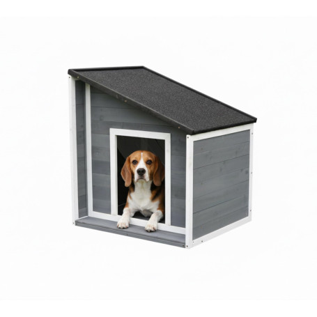 Niche en Bois Étanche pour Petit Chien Relaxdays avec Toit Inclinable