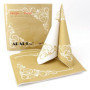 Serviettes de Table Dorées Bellissima - 40 x 40 cm - Jetables et Élégantes pour Mariage