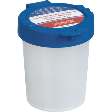 Gobelet à Eau Brunnen avec Couvercle et Rangement pour Pinceaux - Bleu