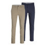 Pack de 2 Pantalons Chino Slim Fit Beige JACK & JONES
