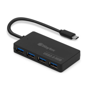 Hub USB 3.0 Waytex avec 4 Ports et Câble USB-C 15 cm