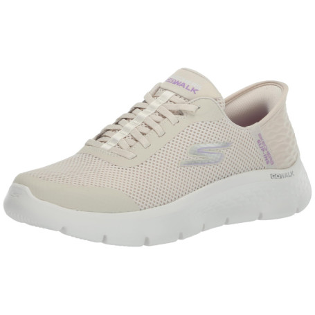 Skechers GO Walk Flex Grand Entry - Chaussures Élastiques Off White pour Femme