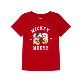 T-shirt Rouge Mickey Mouse Femme - Springfield