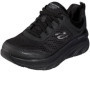 Skechers D'lux Walker Infinite Motion - Chaussures de Marche Femme en Cuir Noir