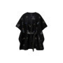 Poncho Noir à Fleurs Desigual pour Femmes - Taille Unique
