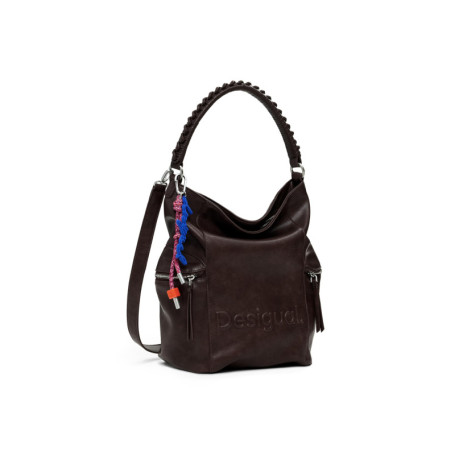 Sac à dos Desigual Arica Half Logo en Chocolat pour Loisirs