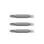 Lot de 3 Embouts de Tournevis Doubles Bosch - 60mm, S2, PZ1/PZ2/PZ3